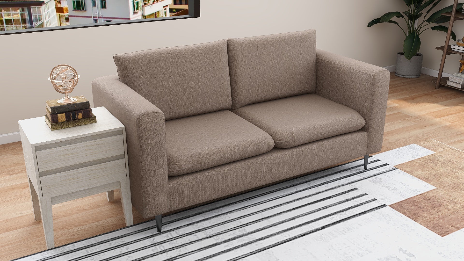 LA MER 3-Seater Fabric Sofa AF Home