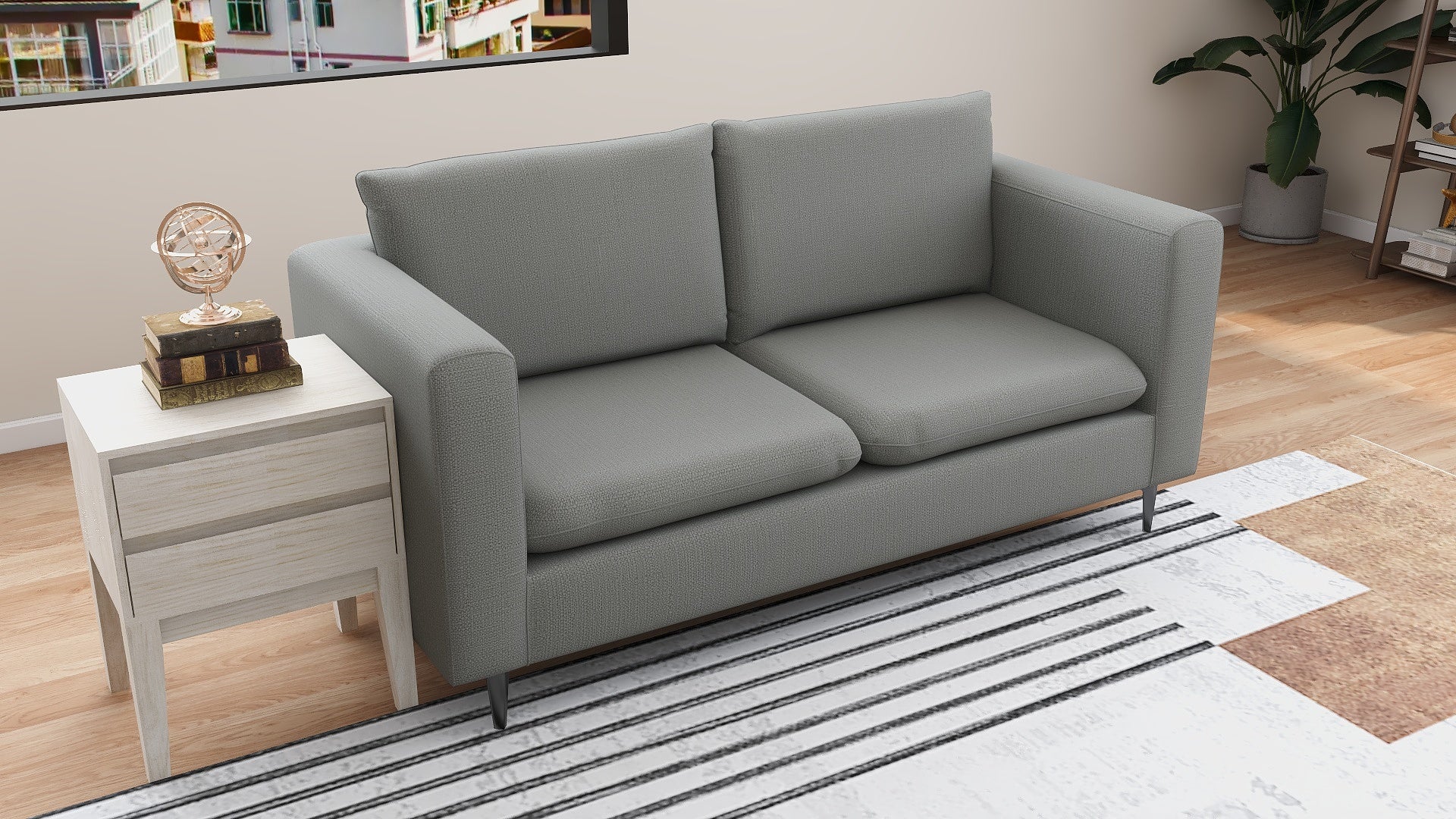 LA MER 3-Seater Fabric Sofa AF Home
