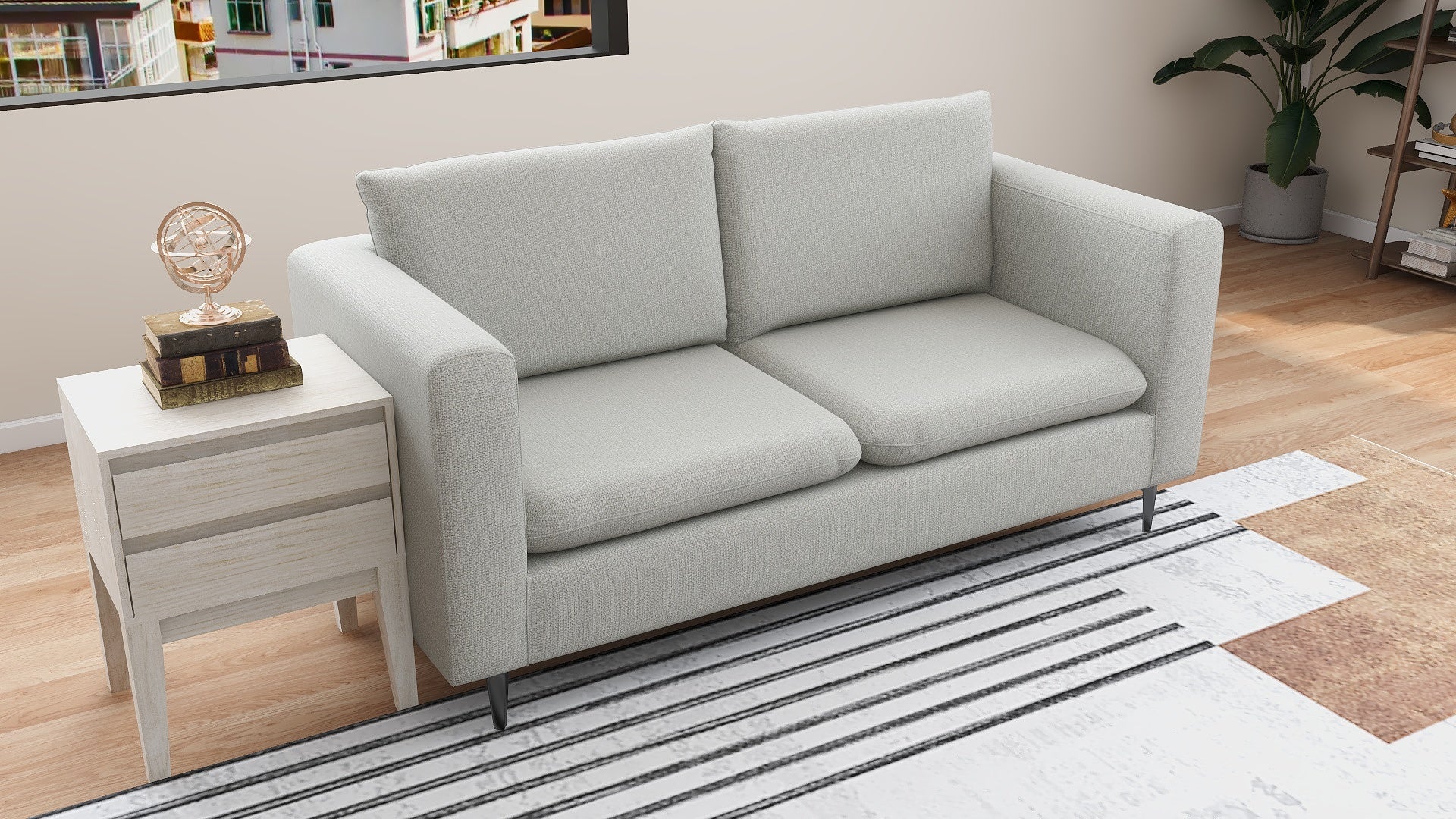 LA MER 3-Seater Fabric Sofa AF Home