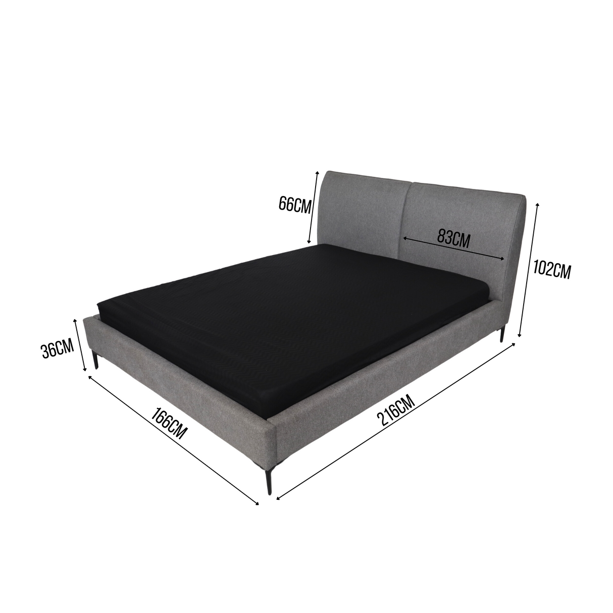 LILY Upholstered Bed Frame Affordahome
