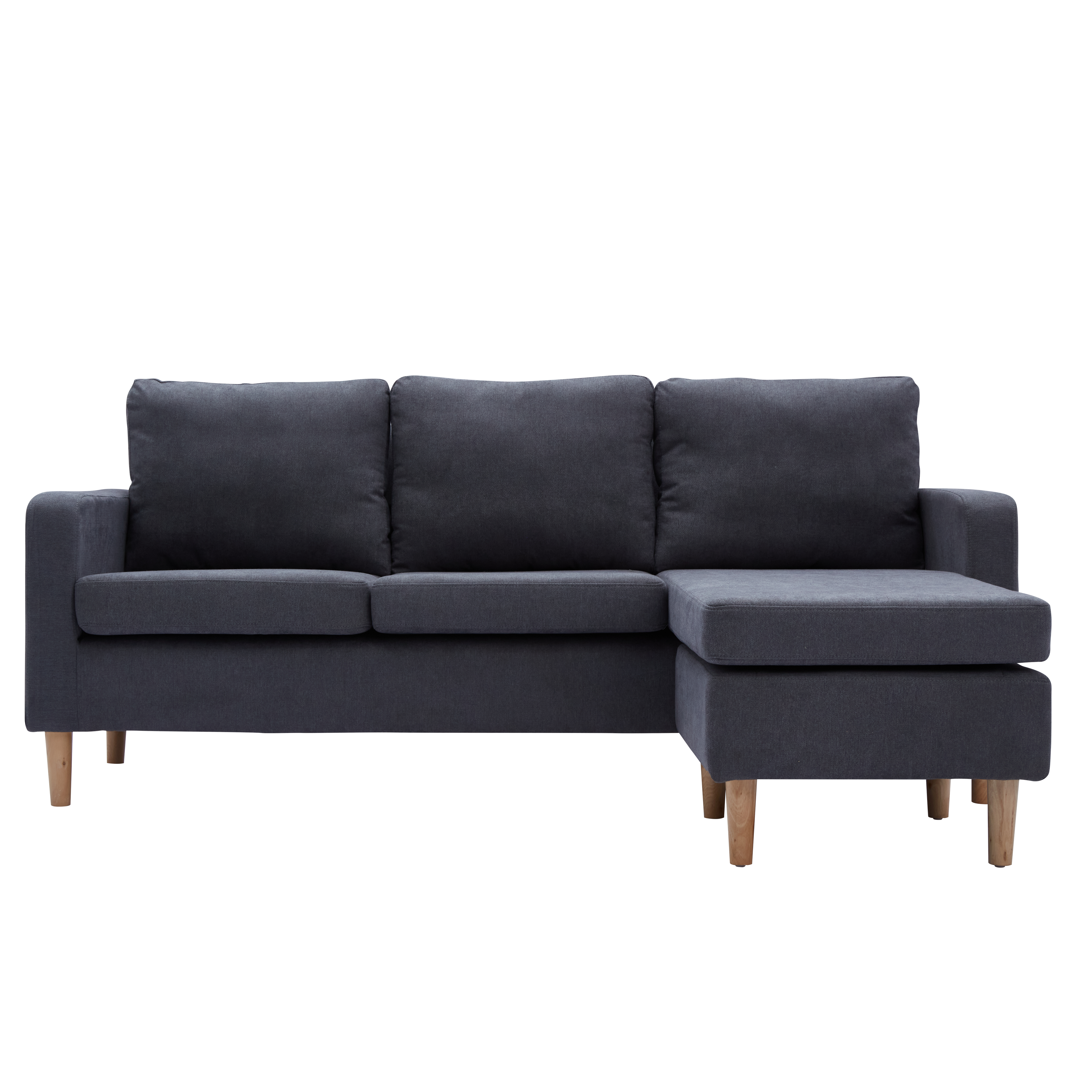 GINO Modern Upholstered L-Shape Fabric Sofa AF Home