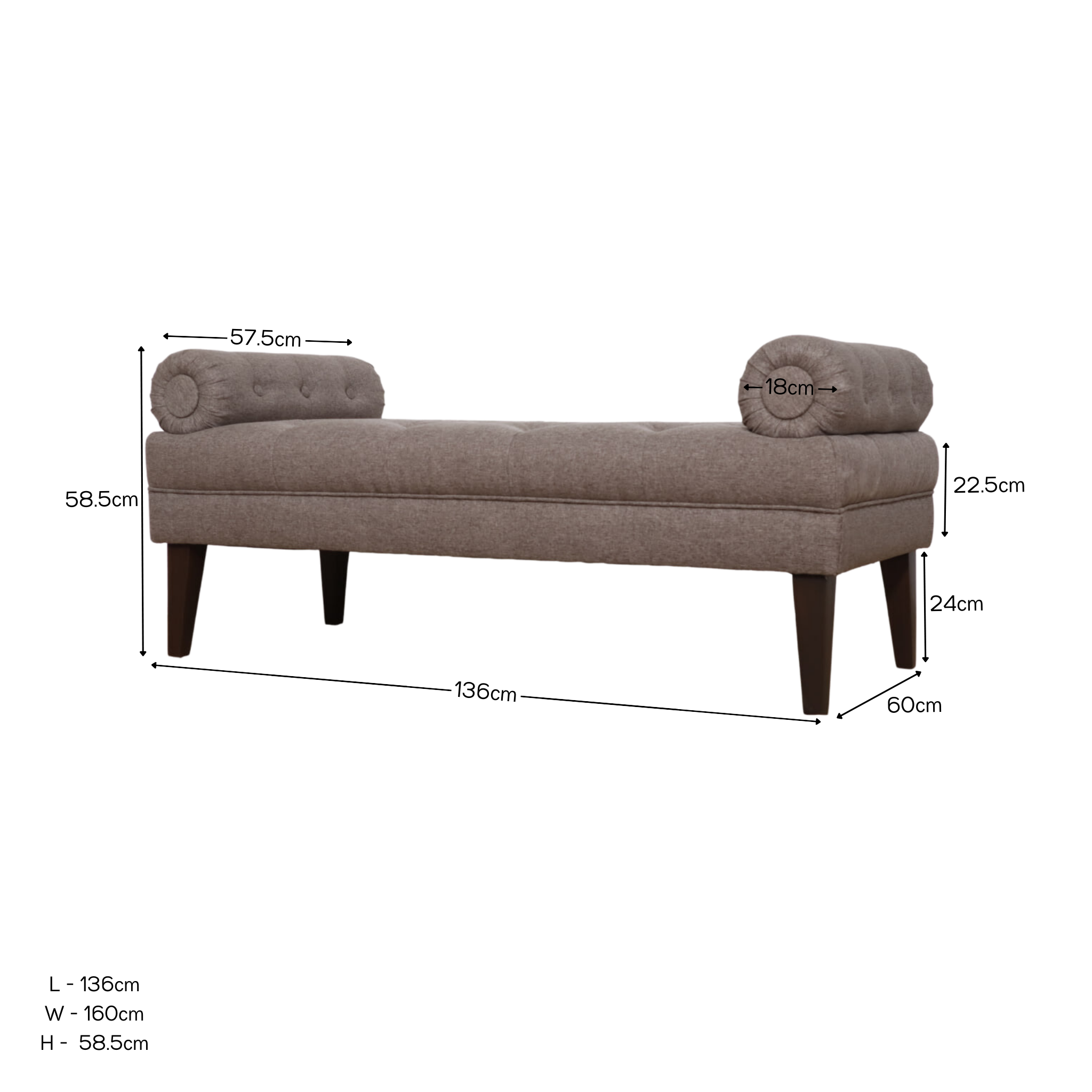 MIHU Fabric Bench AF Home