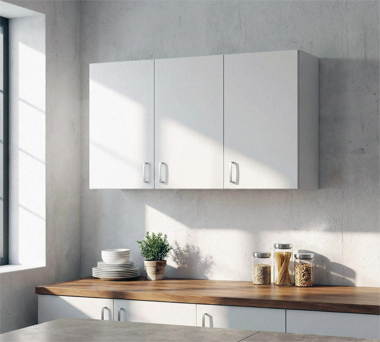 Misty Kitchen Hanging Cabinet V2 (3 Door) Affordahome Furniture