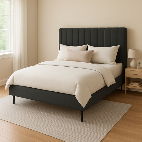 MARCY Queen Upholstered Bed Frame Furnigo