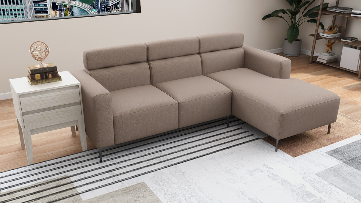 MATEO L-Shape Fabric Sofa w/ Folding Head Board Luxe Life PH