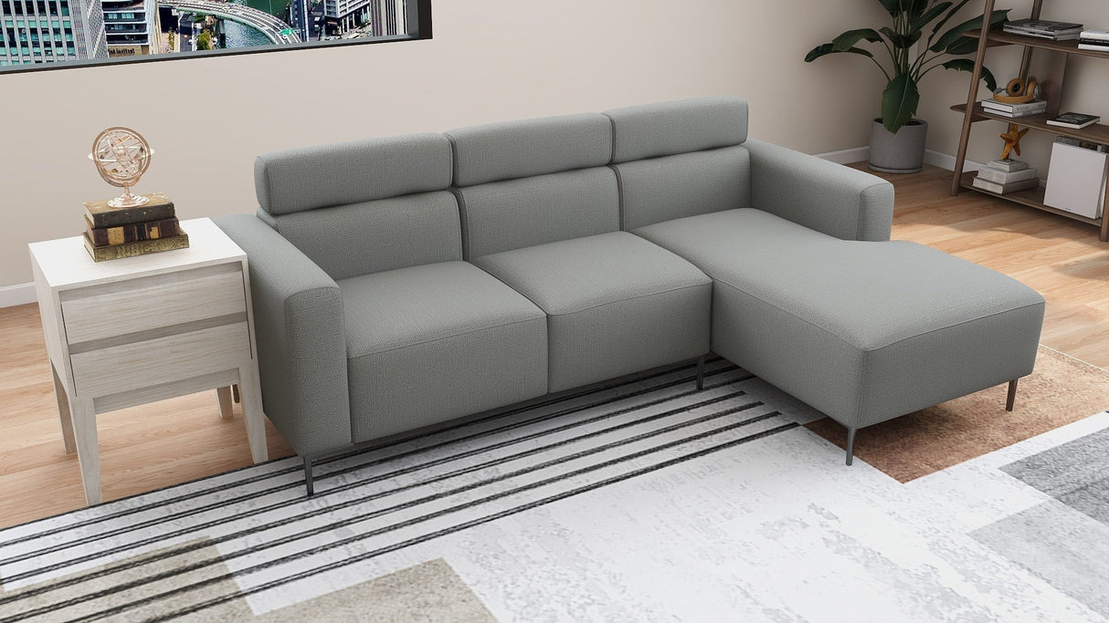 MATEO L-Shape Fabric Sofa w/ Folding Head Board Luxe Life PH