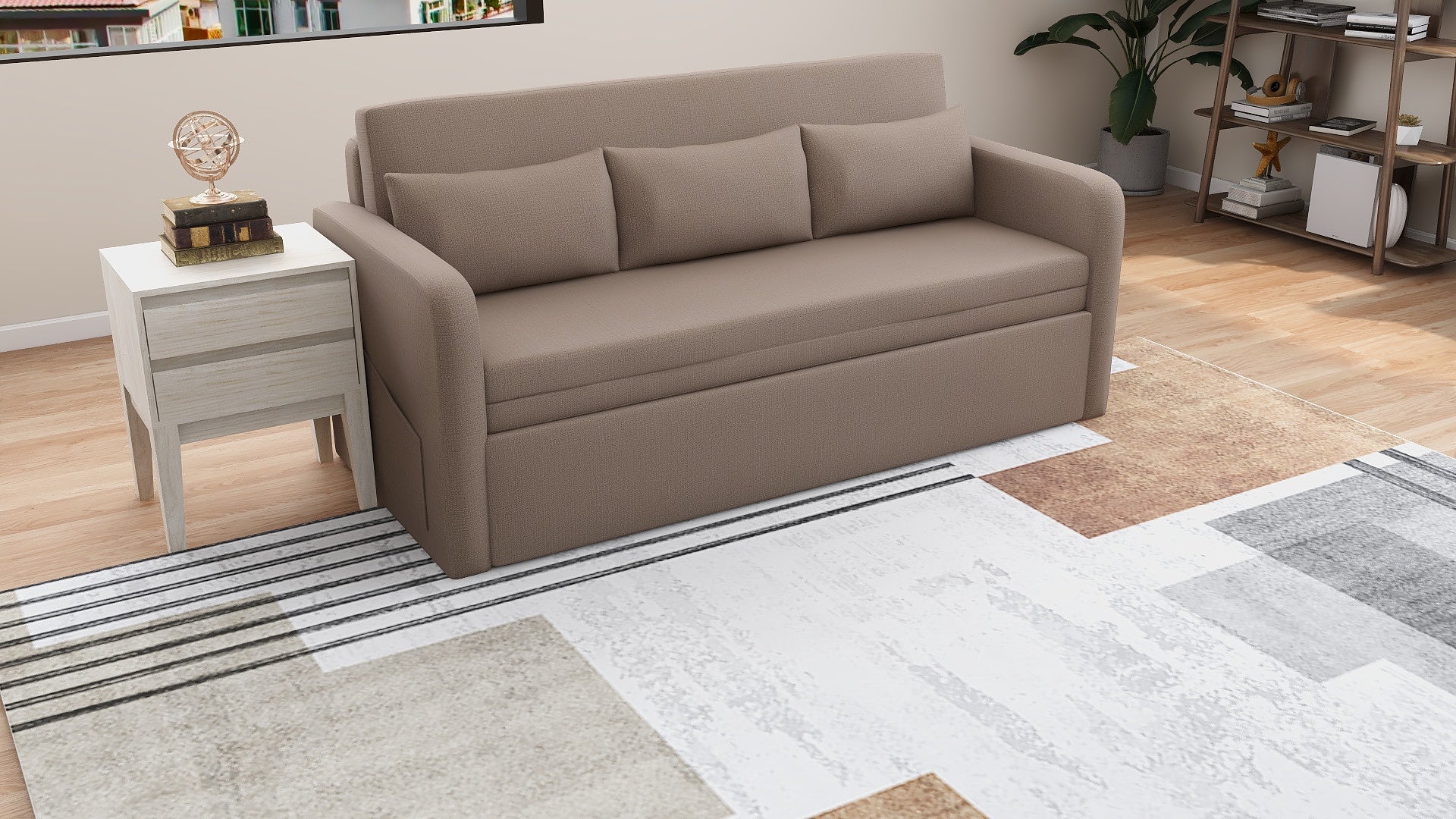 MCKINLEY Fabric Sofabed with storage AF Home