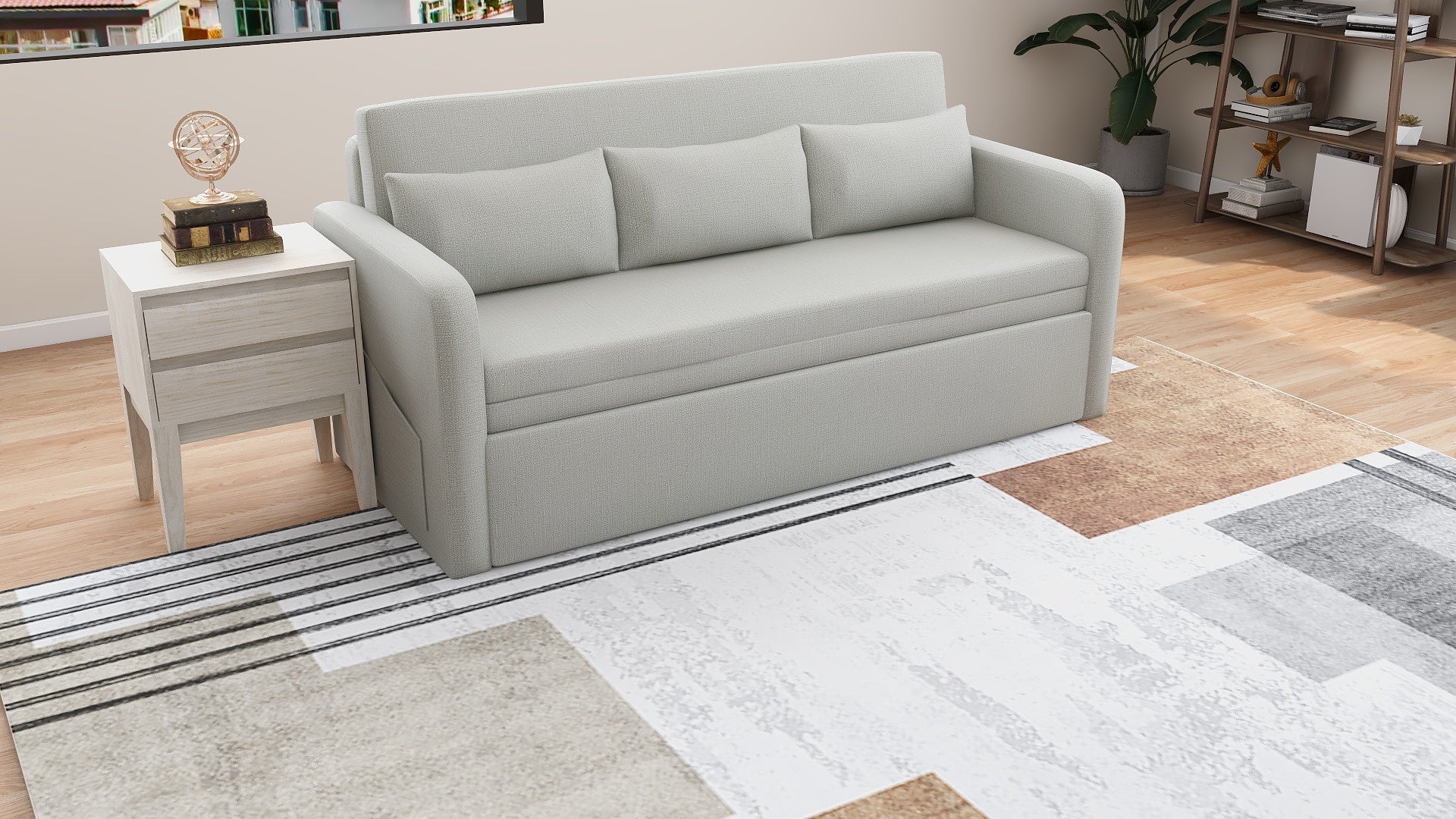 MCKINLEY Fabric Sofabed with storage AF Home