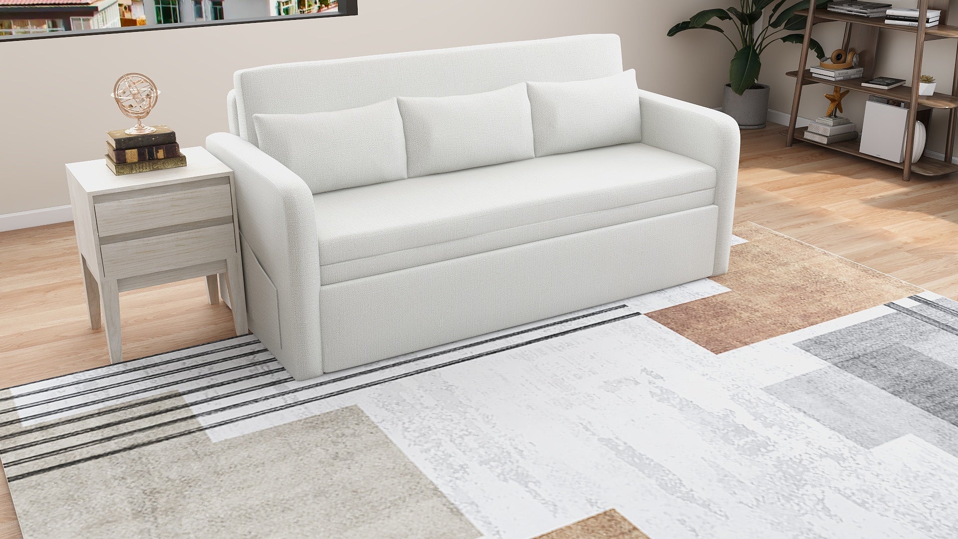 MCKINLEY Fabric Sofabed with storage AF Home