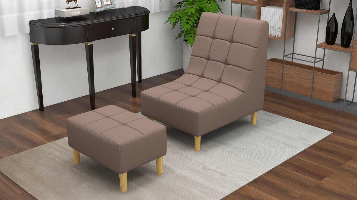 LIAM Fabric chair with Ottoman Affordahome