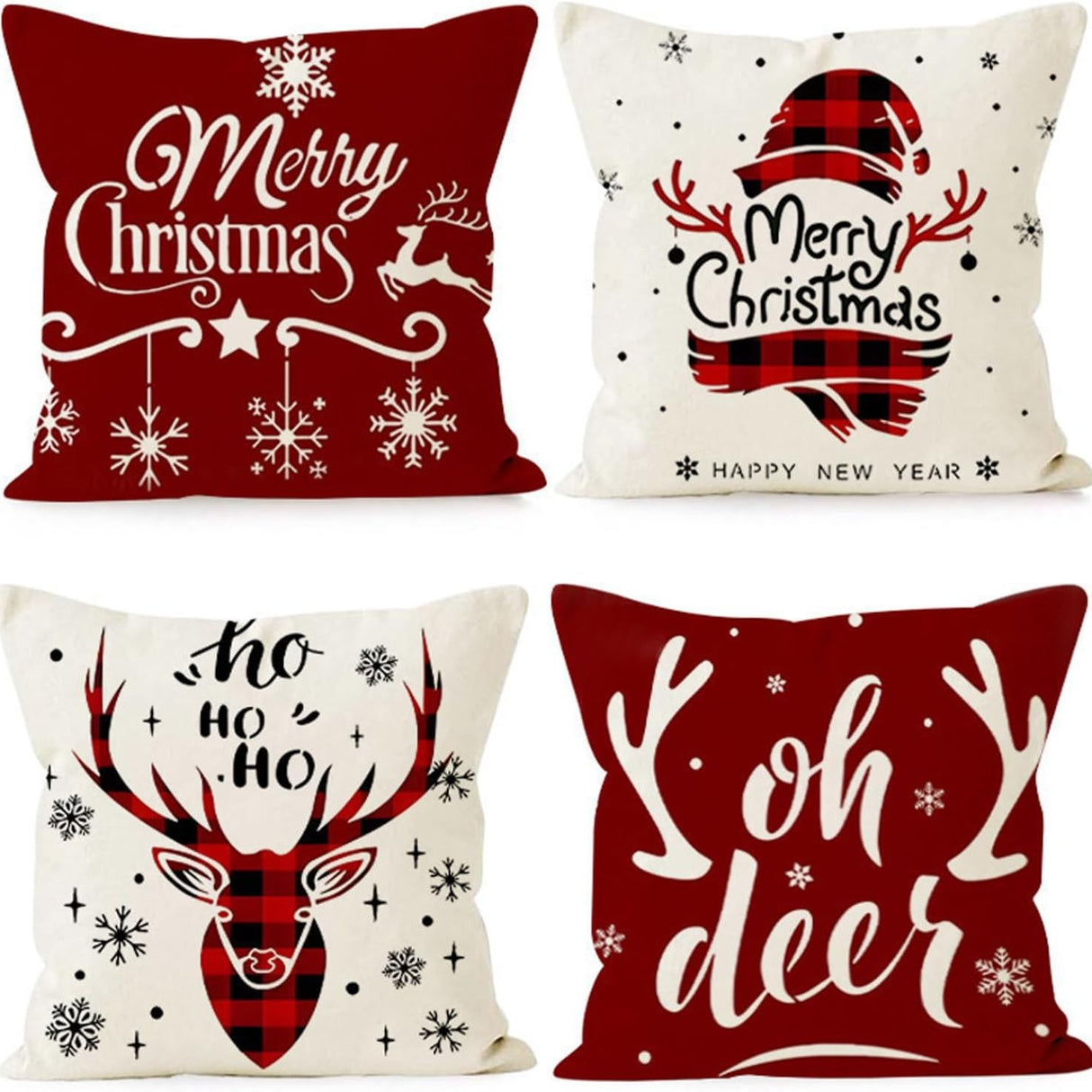 Looma Chris - Nordic Halloween & Christmas Ghost Cartoon Pillow Cover – Funny Day of the Dead Festival Cushion Case for Home Decor - Living Room, Bedroom, Kids Room, Sofa Area Looma