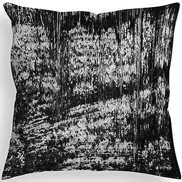 Looma Mono - Black & White Abstract Linen Pillow Cover – Minimalist Line Art Cushion Case - W0060 - Sofa, Living Room & Office Decor Looma