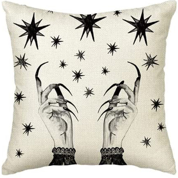 Looma Mono - Black & White Abstract Linen Pillow Cover – Minimalist Line Art Cushion Case - W0060 - Sofa, Living Room & Office Decor Looma