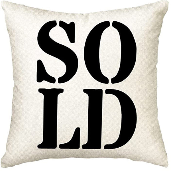 Looma Mono - Black & White Abstract Linen Pillow Cover – Minimalist Line Art Cushion Case - W0060 - Sofa, Living Room & Office Decor Looma