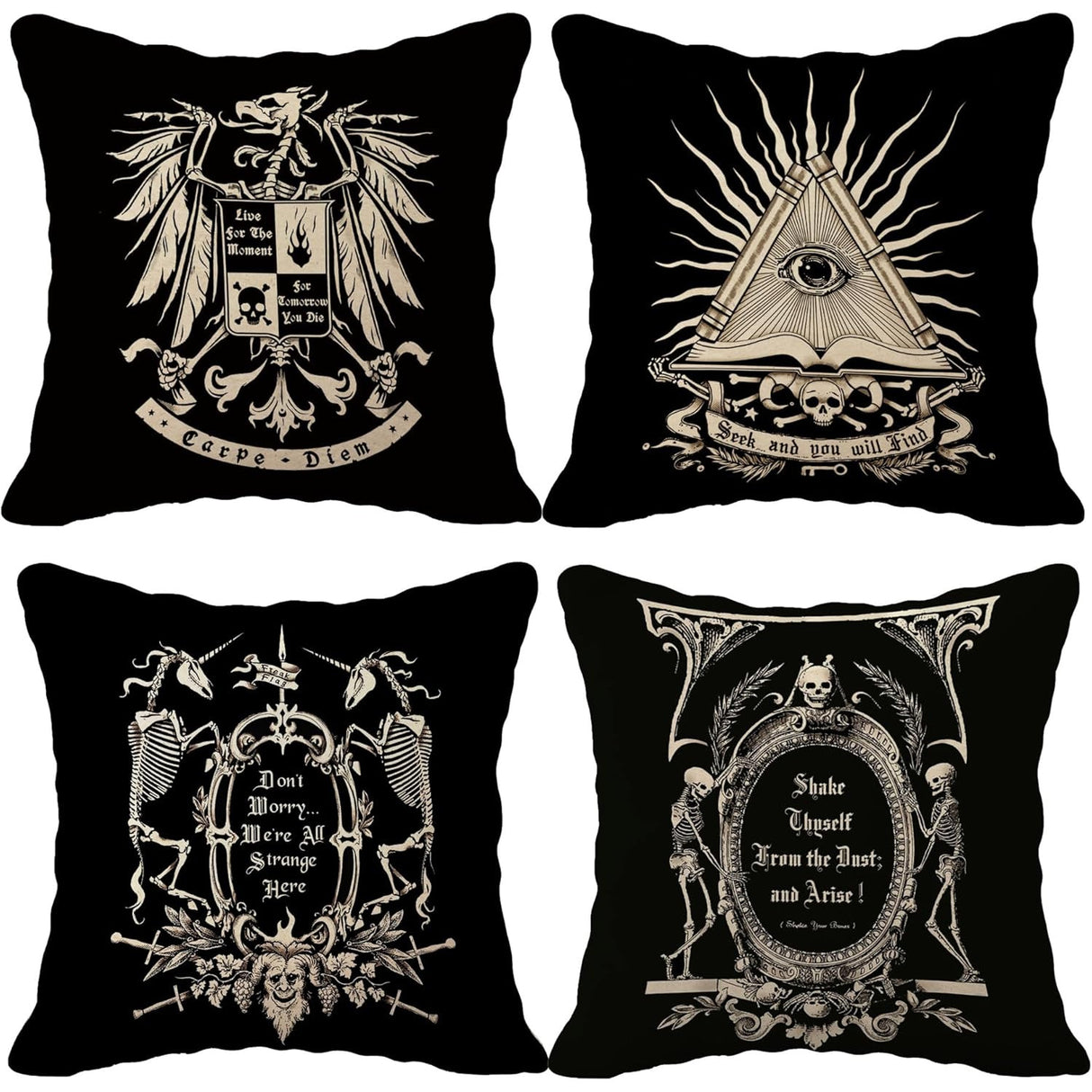 Looma Chris - Nordic Halloween & Christmas Ghost Cartoon Pillow Cover – Funny Day of the Dead Festival Cushion Case for Home Decor - Living Room, Bedroom, Kids Room, Sofa Area Looma