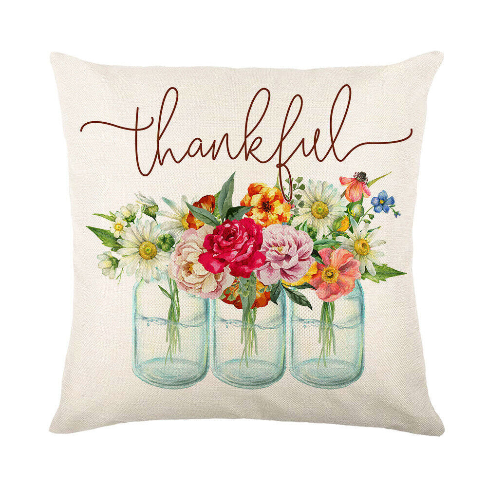 Looma Pumpkina - Halloween Pumpkin Pillow Cover with Maple Leaf & Bicycle Design | Decorative Cushion - Sofa, Bedroom & Home Looma