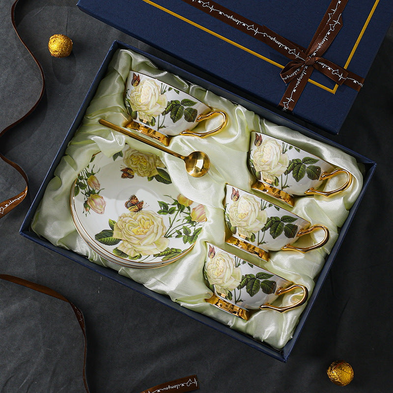 CUPURA Xeno - Designer European Ceramic Coffee Cup & Tea Set - Elegant British Afternoon Tea Collection CUPURA