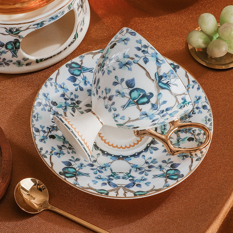 CUPURA Seno - European Goblet-Style Coffee Cup & Saucer Set - Elegant English Afternoon Tea Set CUPURA