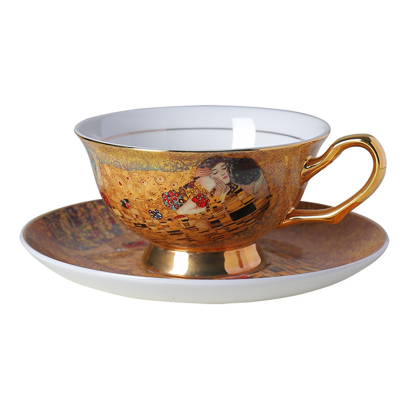 CUPURA Tiro - Royal Palace Coffee Cup & Saucer Set - Vintage English Afternoon Tea Gift with Box CUPURA