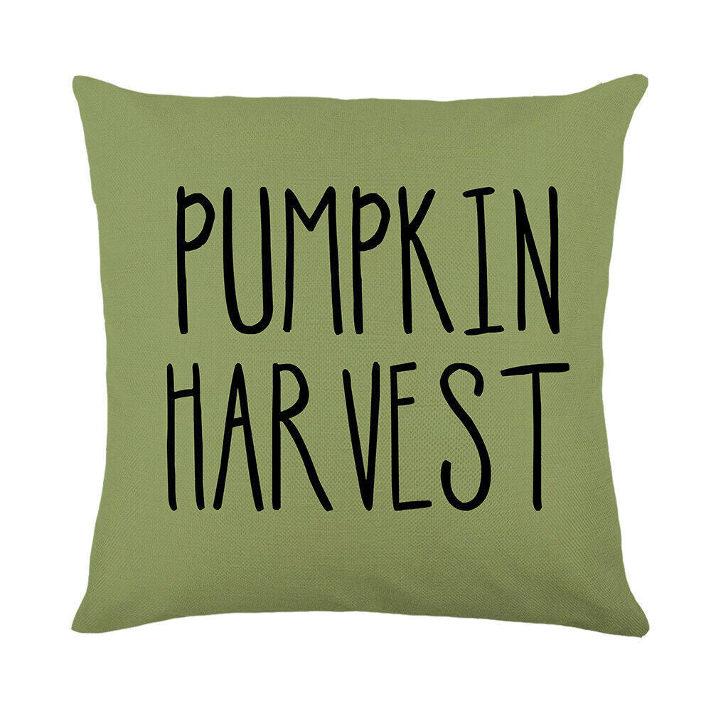 Looma Pumpkina - Halloween Pumpkin Pillow Cover with Maple Leaf & Bicycle Design | Decorative Cushion - Sofa, Bedroom & Home Looma