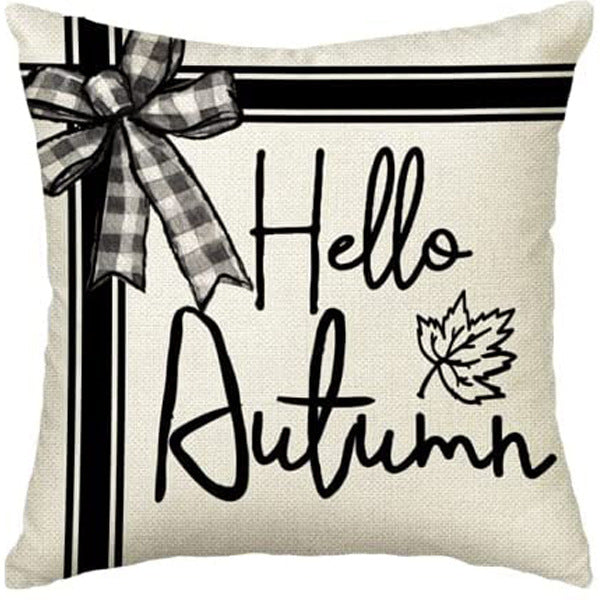 Looma Mono - Black & White Abstract Linen Pillow Cover – Minimalist Line Art Cushion Case - W0060 - Sofa, Living Room & Office Decor Looma