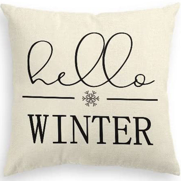 Looma Mono - Black & White Abstract Linen Pillow Cover – Minimalist Line Art Cushion Case - W0060 - Sofa, Living Room & Office Decor Looma