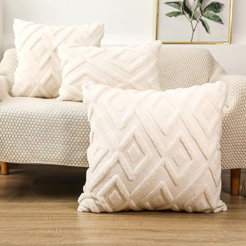 Looma Pilloft - Scandinavian Solid Color Geometric Pillow Cover – Modern Square Cushion for Living Room Sofa & Office Backrest - Living Room, Office, Sofa Area Looma
