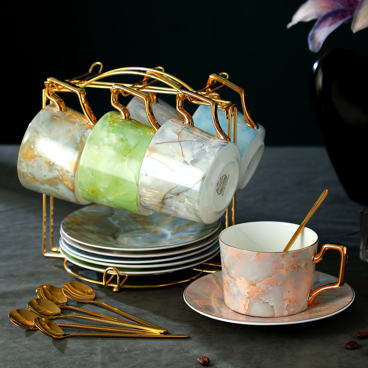 CUPURA Meno - Luxury Ceramic Coffee Cup Set with Gift Box - Elegant Tea & Coffee Set for Birthdays, Weddings & Housewarming CUPURA