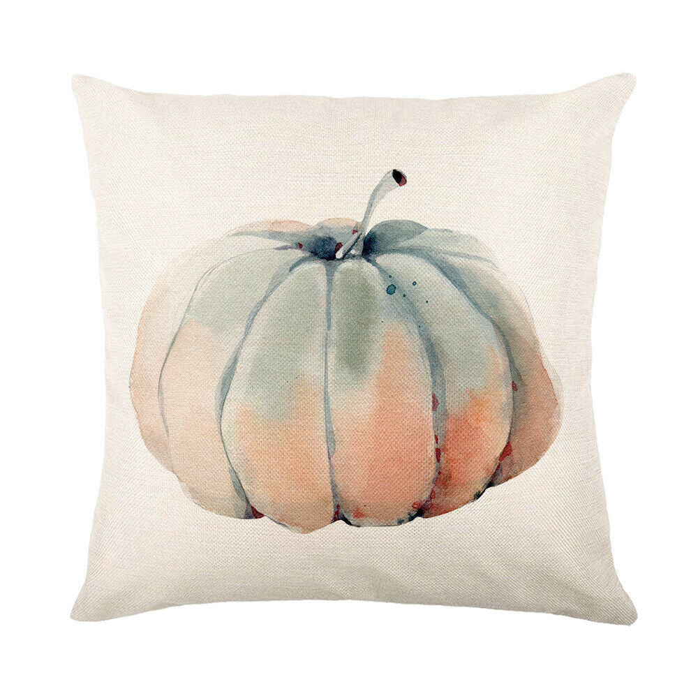 Looma Pumpkina - Halloween Pumpkin Pillow Cover with Maple Leaf & Bicycle Design | Decorative Cushion - Sofa, Bedroom & Home Looma