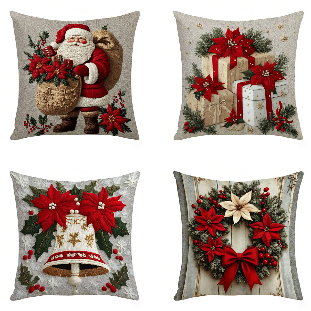 Looma Pilora - Christmas Elk & Snowman Decorative Pillowcase – Festive Cushion Cover for Living Room Sofa | Customizable Design Available - Living Room, Bedroom, Sofa Area Looma
