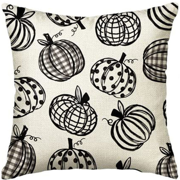 Looma Mono - Black & White Abstract Linen Pillow Cover – Minimalist Line Art Cushion Case - W0060 - Sofa, Living Room & Office Decor Looma