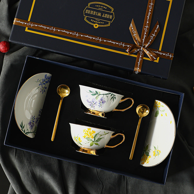 CUPURA Wiro - European Coffee Cup & Saucer - Elegant British Afternoon Tea Set, Premium Gift Souvenir CUPURA