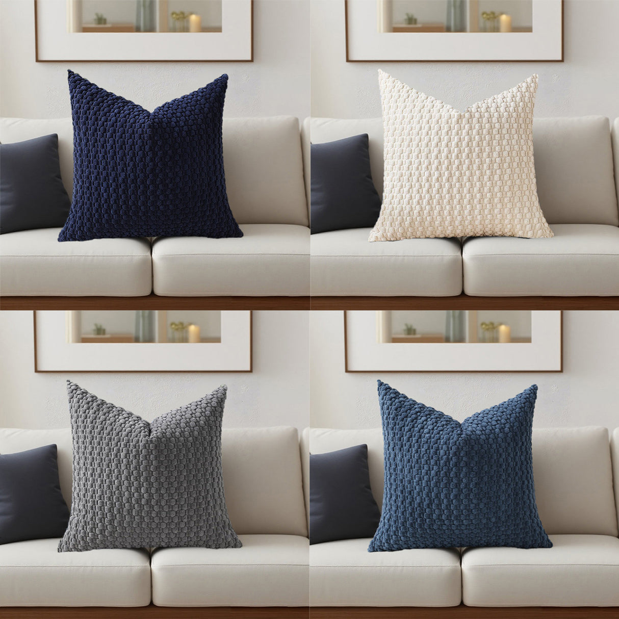 Looma Ley - Bubble Corduroy Cushion Cover – High-End Textured Pillow for Sofa Backrest & Home Decor - Living Room, Bedroom, Sofa Area Looma