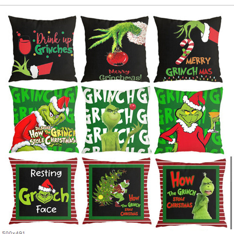 Looma Chris - Nordic Halloween & Christmas Ghost Cartoon Pillow Cover – Funny Day of the Dead Festival Cushion Case for Home Decor - Living Room, Bedroom, Kids Room, Sofa Area Looma