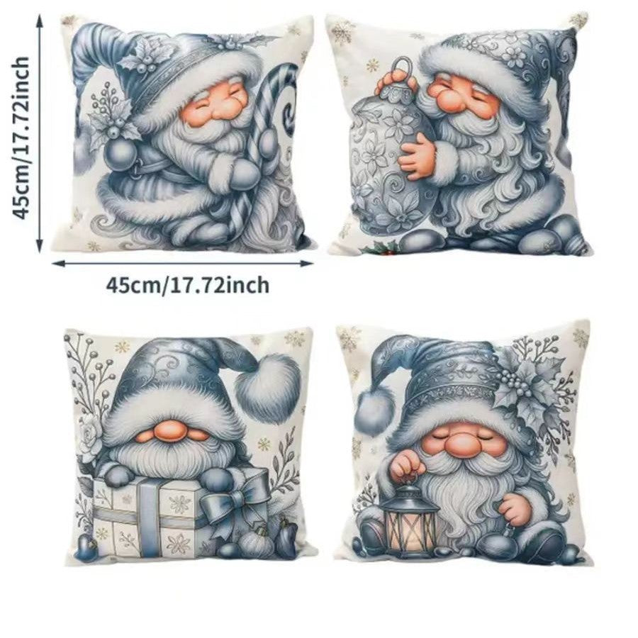 Looma Pilora - Christmas Elk & Snowman Decorative Pillowcase – Festive Cushion Cover for Living Room Sofa | Customizable Design Available - Living Room, Bedroom, Sofa Area Looma