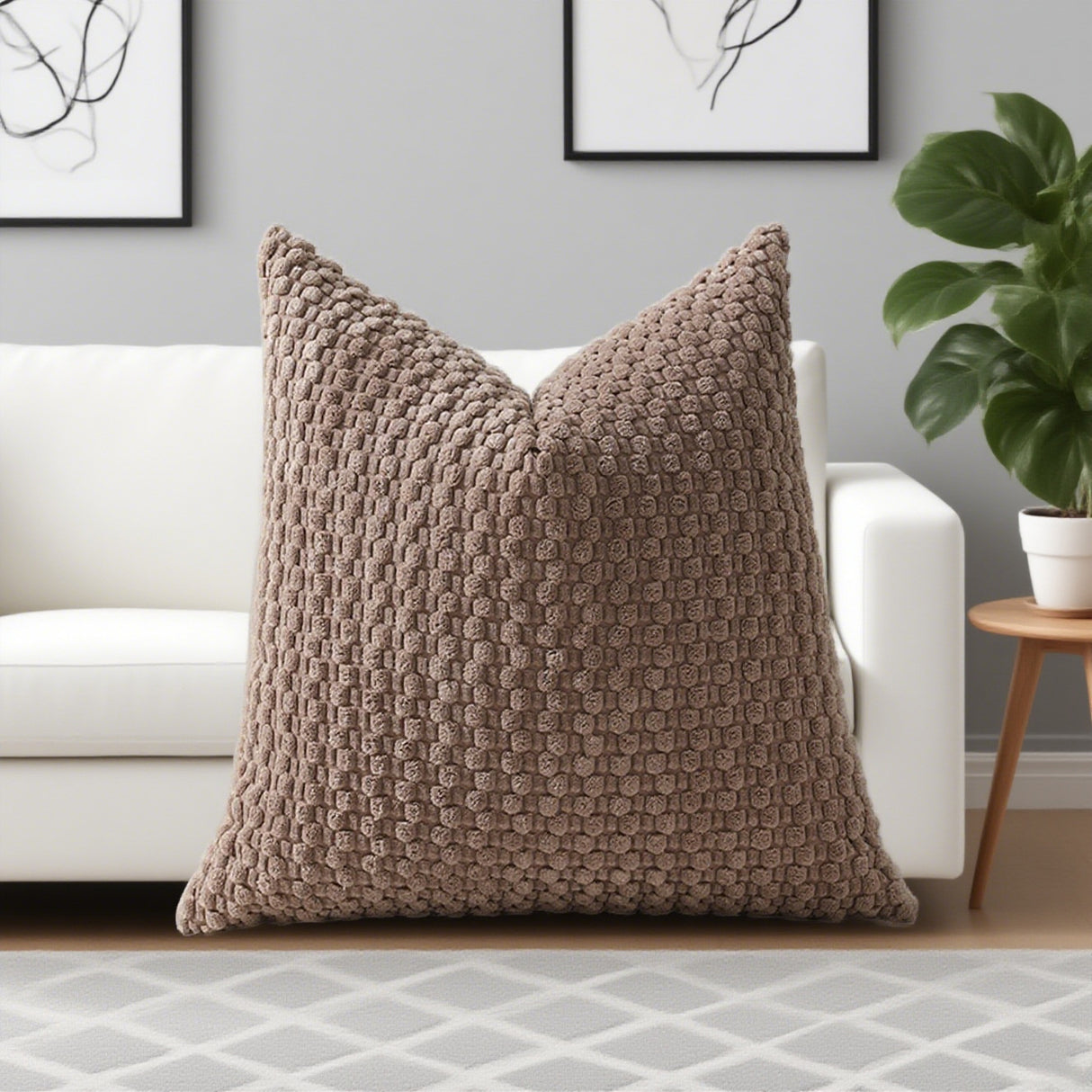 Looma Ley - Bubble Corduroy Cushion Cover – High-End Textured Pillow for Sofa Backrest & Home Decor - Living Room, Bedroom, Sofa Area Looma