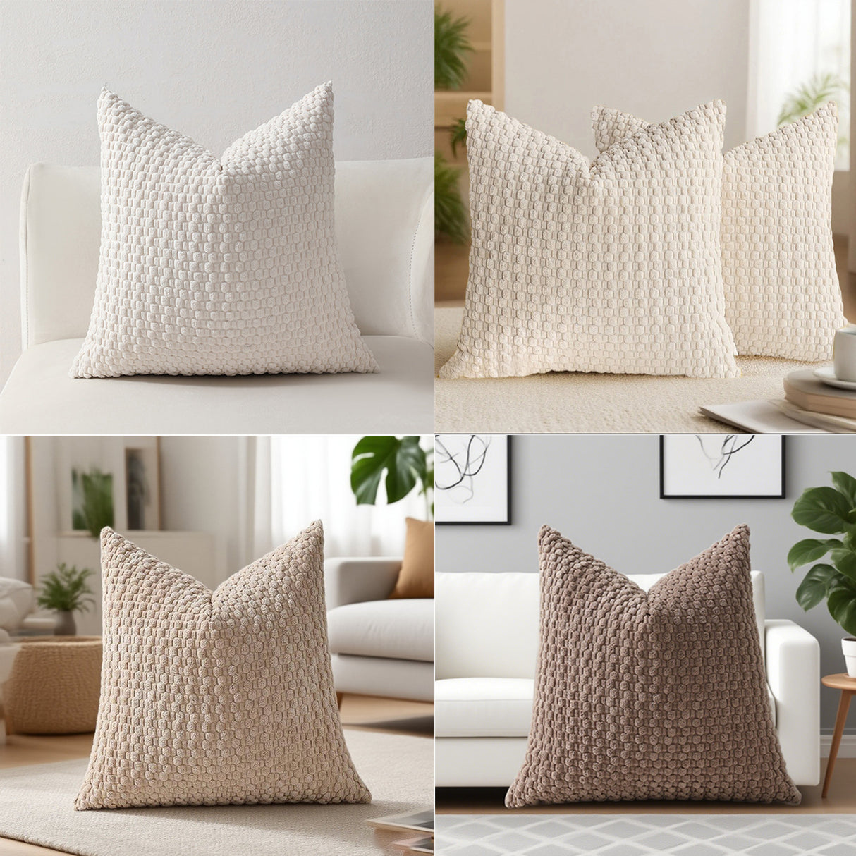 Looma Ley - Bubble Corduroy Cushion Cover – High-End Textured Pillow for Sofa Backrest & Home Decor - Living Room, Bedroom, Sofa Area Looma