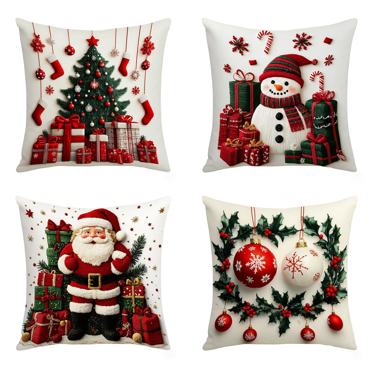 Looma Pilora - Christmas Elk & Snowman Decorative Pillowcase – Festive Cushion Cover for Living Room Sofa | Customizable Design Available - Living Room, Bedroom, Sofa Area Looma