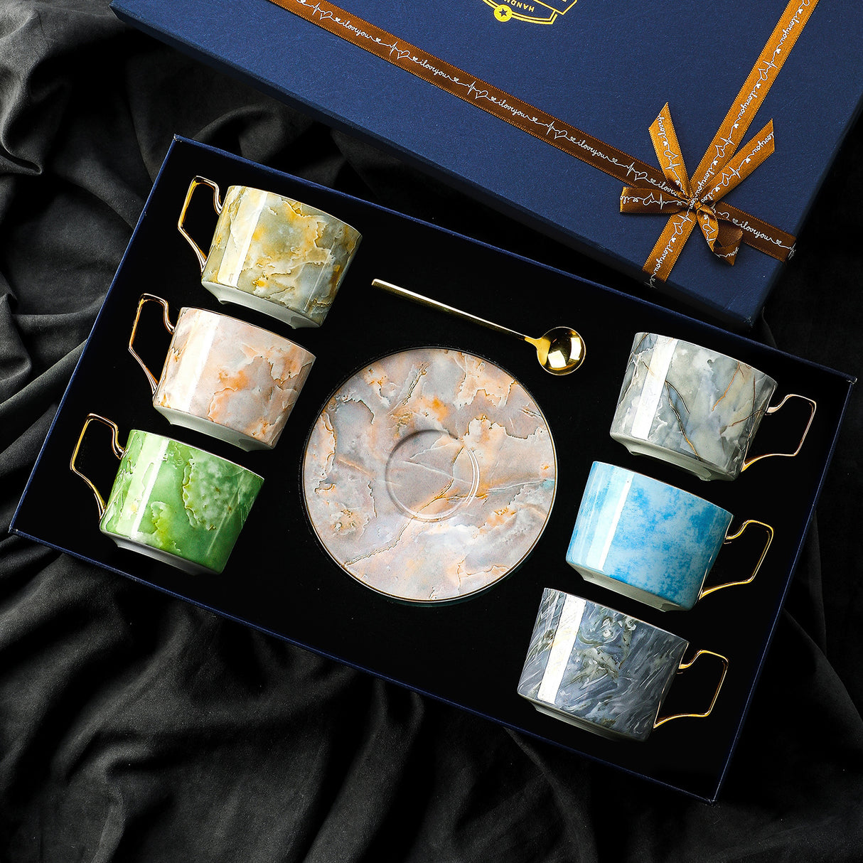 CUPURA Meno - Luxury Ceramic Coffee Cup Set with Gift Box - Elegant Tea & Coffee Set for Birthdays, Weddings & Housewarming CUPURA