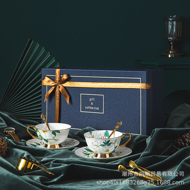 Bone coffee cup saucer tea set AF Home