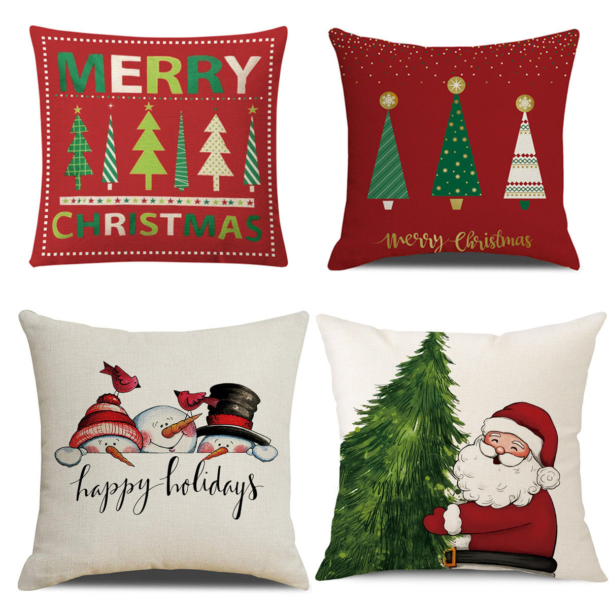 Looma Pilora - Christmas Elk & Snowman Decorative Pillowcase – Festive Cushion Cover for Living Room Sofa | Customizable Design Available - Living Room, Bedroom, Sofa Area Looma