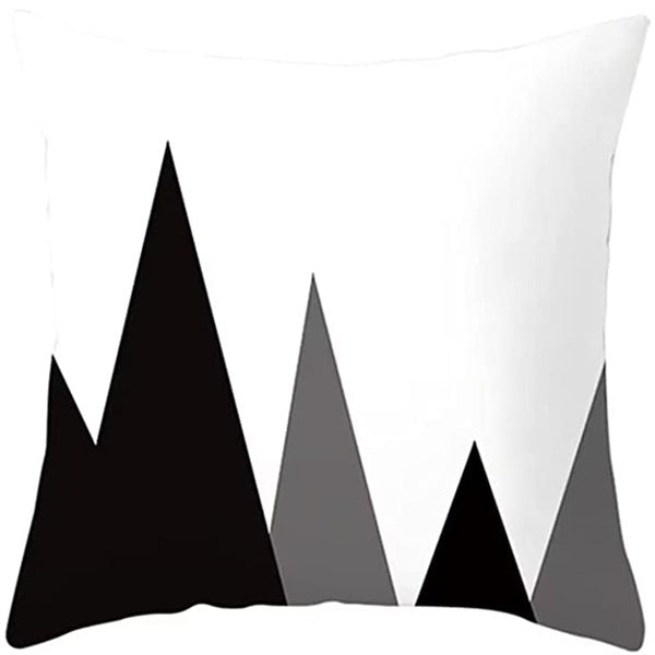 Looma Mono - Black & White Abstract Linen Pillow Cover – Minimalist Line Art Cushion Case - W0060 - Sofa, Living Room & Office Decor Looma