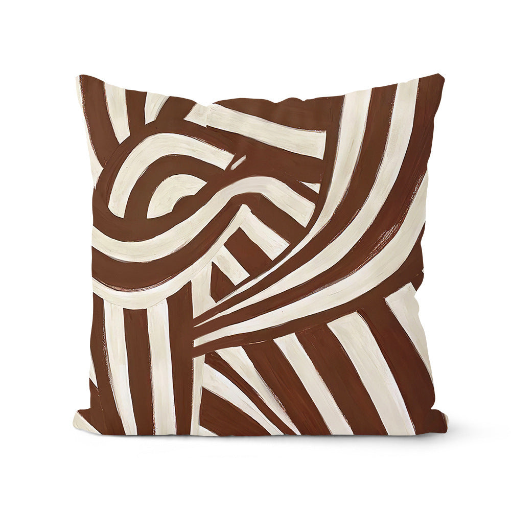 Looma Snuzu - Black & White Geometric Print Pillowcase – Modern Decorative Cushion for Sofa Living Room & Bedside Styling - Living Room, Bedroom, Sofa Area Looma