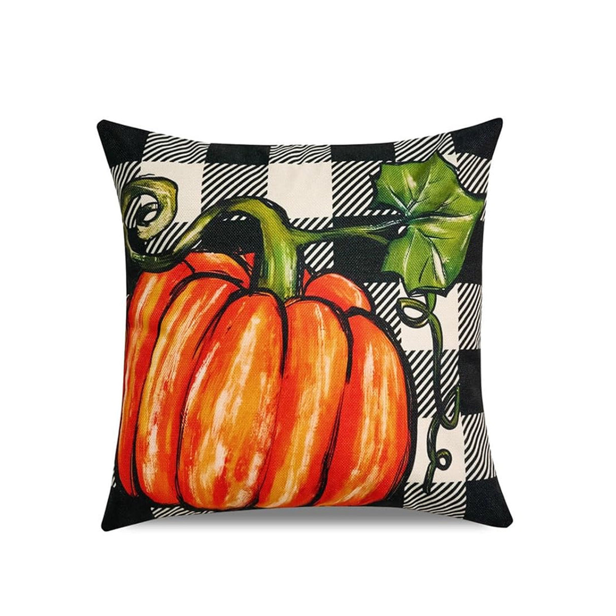 Looma Spooka - Halloween Skull, Pumpkin & Cat Pillow Cover | Spooky Decorative Cushion - Sofa & Living Room Looma