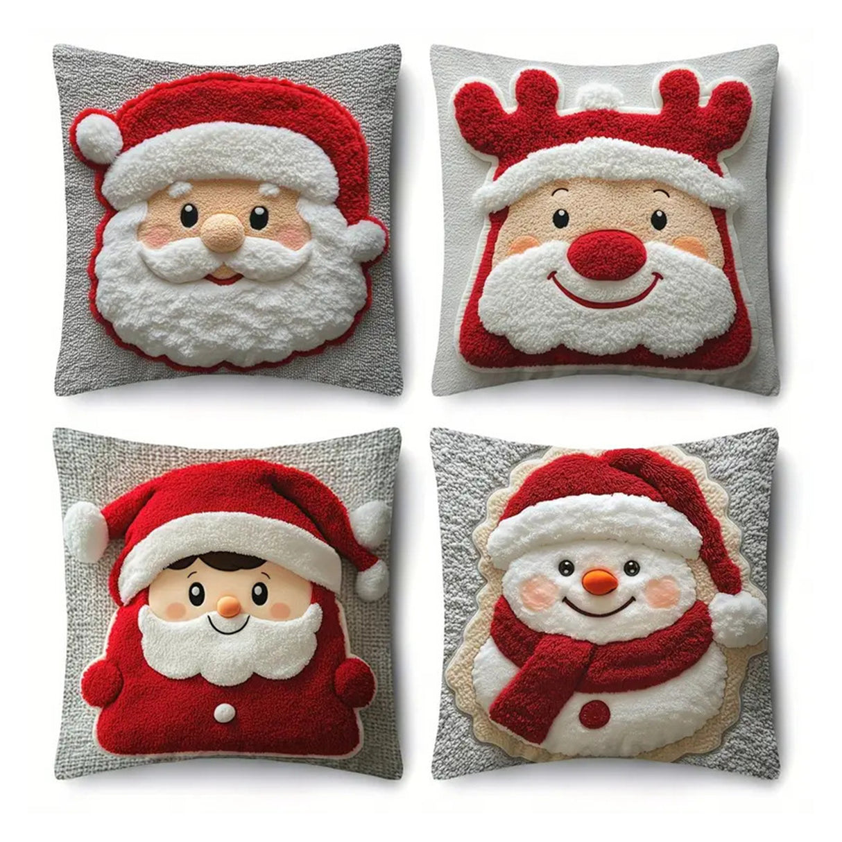 Looma Pilora - Christmas Elk & Snowman Decorative Pillowcase – Festive Cushion Cover for Living Room Sofa | Customizable Design Available - Living Room, Bedroom, Sofa Area Looma