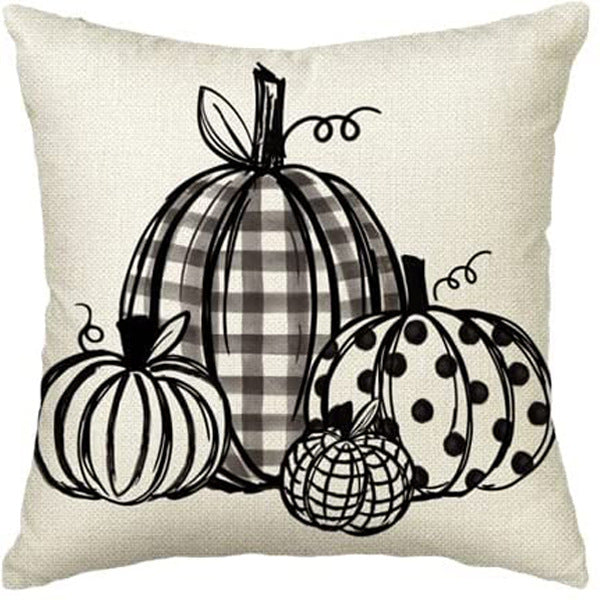 Looma Mono - Black & White Abstract Linen Pillow Cover – Minimalist Line Art Cushion Case - W0060 - Sofa, Living Room & Office Decor Looma
