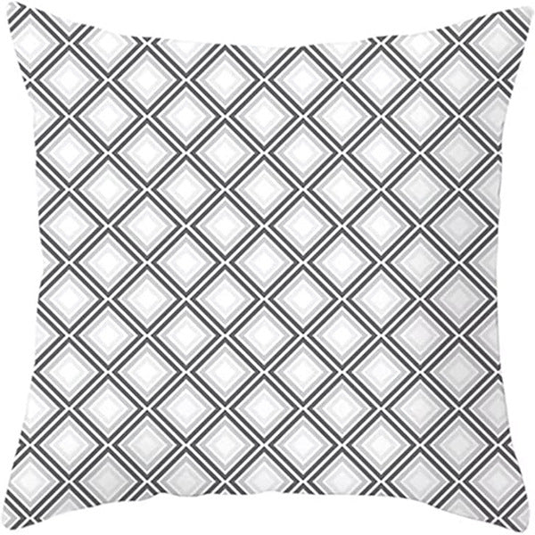Looma Mono - Black & White Abstract Linen Pillow Cover – Minimalist Line Art Cushion Case - W0060 - Sofa, Living Room & Office Decor Looma