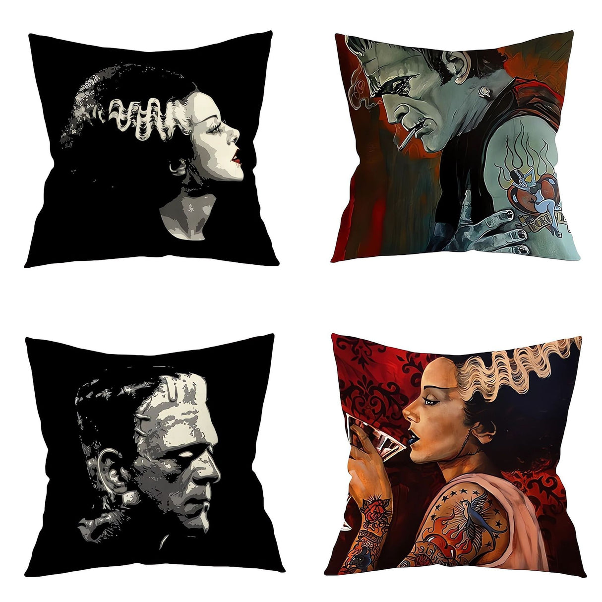 Looma Chris - Nordic Halloween & Christmas Ghost Cartoon Pillow Cover – Funny Day of the Dead Festival Cushion Case for Home Decor - Living Room, Bedroom, Kids Room, Sofa Area Looma