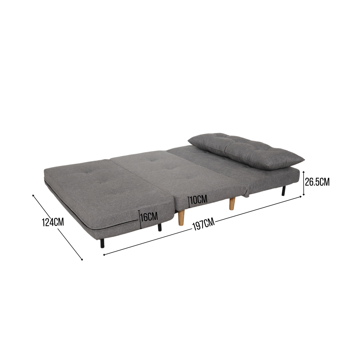 ORLA Fabric Sofa Bed Affordahome