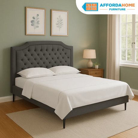 GEORGE Upholstered Bed Frame Affordahome